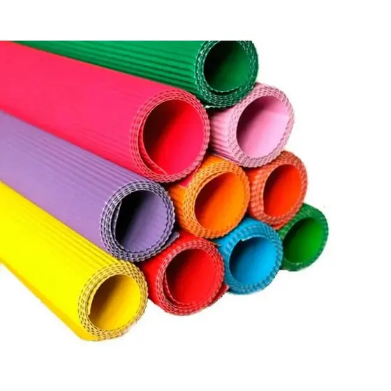 Papel Micro Ondulado Colorido 50x80 3 Folhas Papelaria Escolar