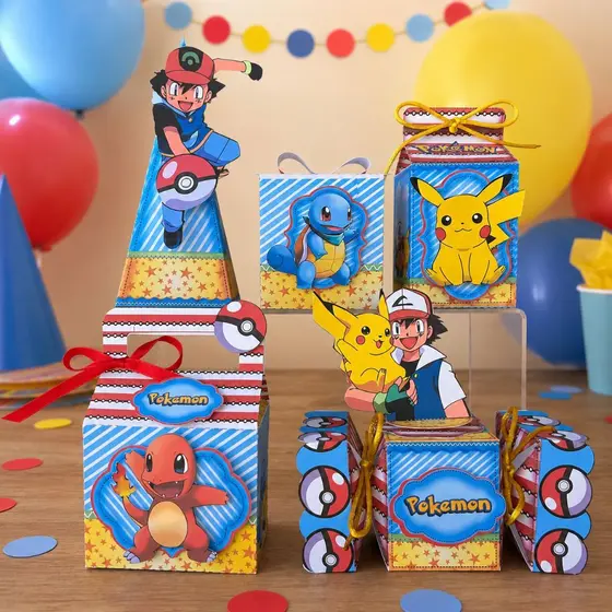 Kit Festa Pokemon Aniversário Caixinhas Personalizadas