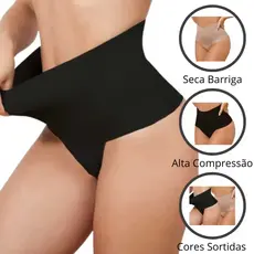 Kit 2 Calcinhas fio dental Cinta Modeladora Alta Compressão ZERO BARRIGA Redutora Medidas Pós-Parto ENVIO IMEDIATO