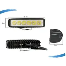 Farol Milha Auxiliar 6 Leds 18w Off Road Moto Carro Gzd118