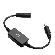 Chave Liga Desliga Barra Fita Led Controlador Dimmer Touch P4 - Macho Fêmea