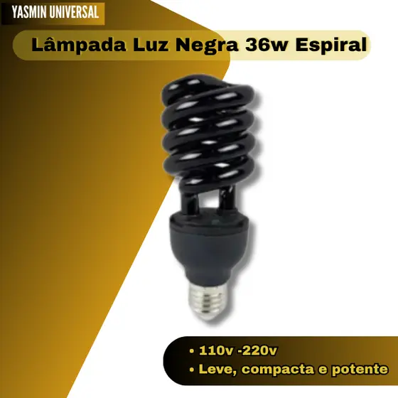Lâmpada Luz Negra 36w Espiral 110v -220v-efeito Neon