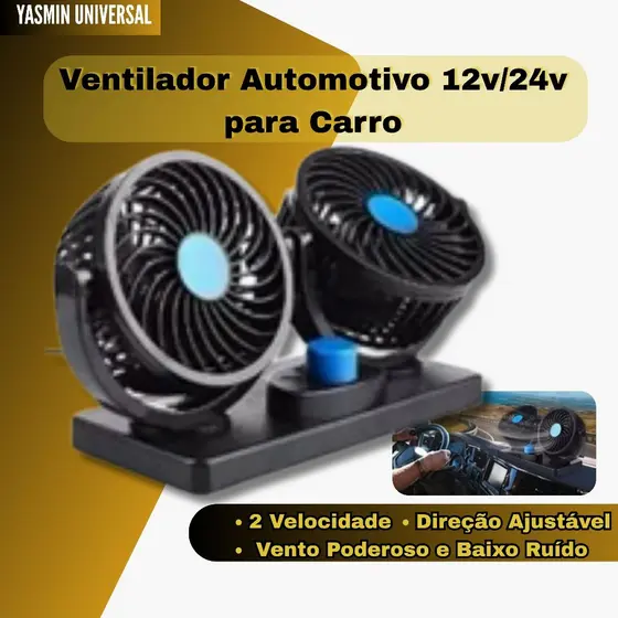 Ventilador Automotivo 2v/24v para carro Caminhão- 2 Velocidades