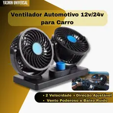 Ventilador Automotivo 2v/24v para carro Caminhão- 2 Velocidades