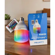 Lâmpada Led Rgb 15w Bivolt E27 Com Controle Remoto 127/220v Rgb LK-RGB-Y015W