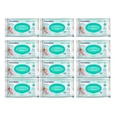 Kit C12 Toalha Umedecida Baby Algodão e Água C50