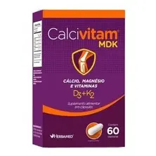Calcivitam MDK Cálcio, Magnésio e Vitaminas D3+K2 com 60 capsulas Herbamed