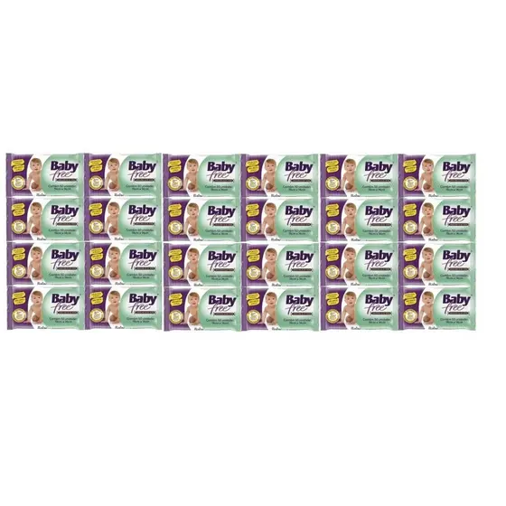 Caixa Com 24 Lenços/Toalhas Umedecidas Baby Free C/50