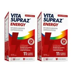 Kit com 2 Vita Supraz Energy Suplemento Alimentar com 30 comprimidos União Quimica