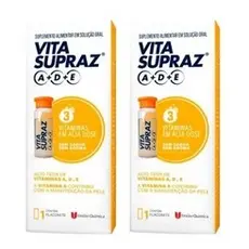 Kit com 2 Suplemento Alimentar em Solução Vita SuprAZ A+D+E União Quimica