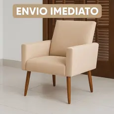 Poltrona Nina Estofada para Sala, Quarto ou Escritório