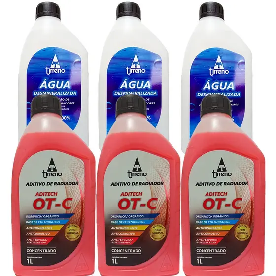 Kit Aditivo Radiador Concentrado Homologado OT-C Fiat Laranja