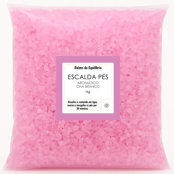 Escalda-Pés Chá Branco - Aroma Suave, Relaxamento e Sensação de Leveza Com Óleo de Amêndoas