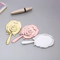 Espelho De Mão Princesa Rosas Flor 15cm