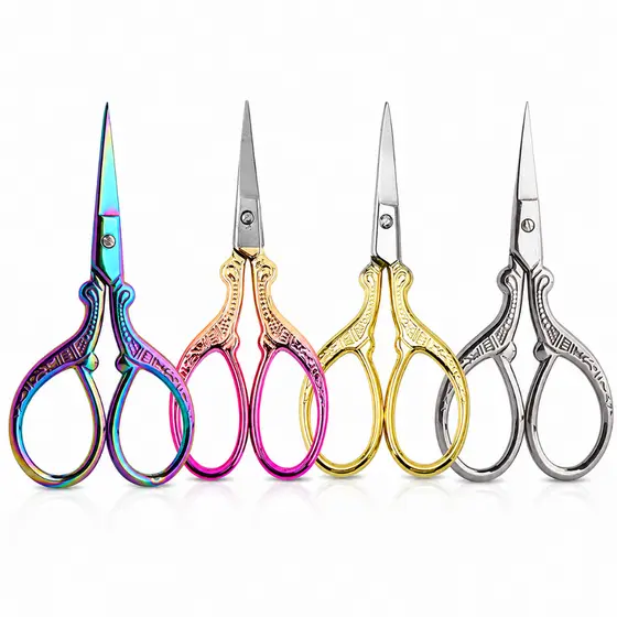 Tesoura De Bordado Multiuso Com Cortador Bordado Croche Design de Sobrancelhas