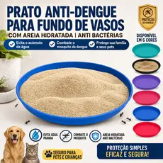 Kit 10 Pratos Anti-Dengue para Vasos de Plantas e Suculentas