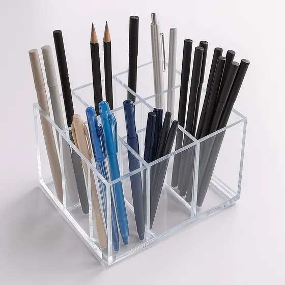 Organizador de Maquiagem Acrílico  - Pincel/Caneta/Acessórios/Cosméticos