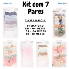 Kit 7 pares de meia LISAS OU ESTAMPADAS Masculina Feminina e Unissex - PIMPOLHO