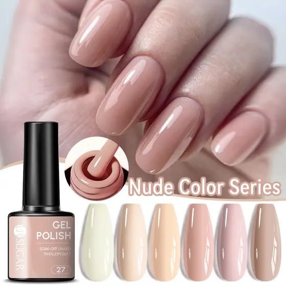 UR SUGAR - Esmalte em Gel Verniz UV Cores Nude para Arte de Unhas 7ML