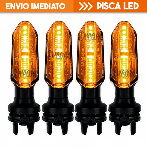 Piscas Seta Led Moto 4un e 2un Twister Fan 160 CB250 Titan 150 XRE300 Titan