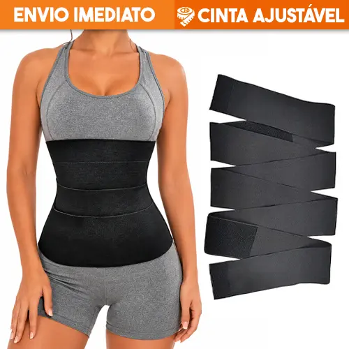 Cinta Faixa Modeladora Abdominal Alta Compressão 3m e 5m Redutora de Medidas Ajustável Pós Parto