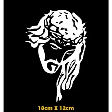 Adesivo jesus 18cm x 12cm para carro moto de alta durabilidade