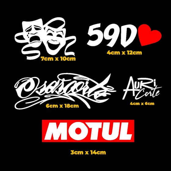 Cartela de adesivo Grau osascorte motul chora agora 59d quikisilver carro moto bicicleta Auricorte