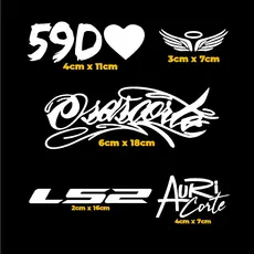 Kit 5 Adesivos Quadro Bike Carro/Moto Original 59D Osascorte Ls22 Auricorte Alta Durabilidade Vinil