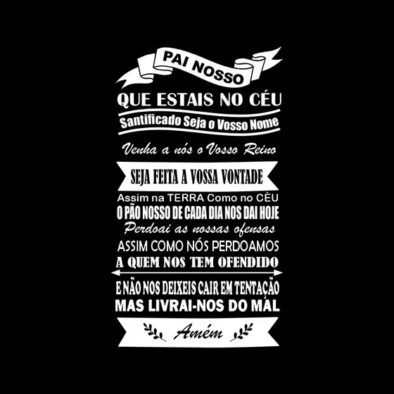 frase em adesivo pai nosso para decorar seu carro sala quarto! de alta durabilidade e qualidade