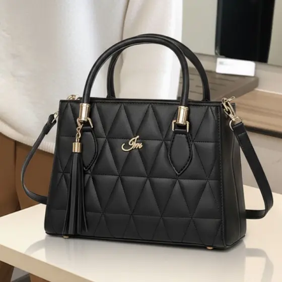 Bolsa Feminina Lorena Média com Alça Transversal Bordado Exclusivo Immateriale