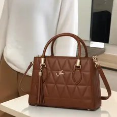 Bolsa Feminina Media Triangle Elegante com Alça de Ombro Transversal e Lateral Couro Pu Premium