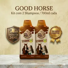 Kit 2 Shampoo de Cavalo Good Horse Vitamina A 700ml Original