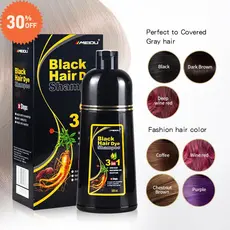 Shampoo Tintura de Cabelo Sem Enxágüe Shampoo Unisexo de Longa Duração / Tintura de Cabelo One Black