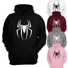 Moletom masculino feminino Aranha em algodão Unissex Moletom Canguru Envio Rápido