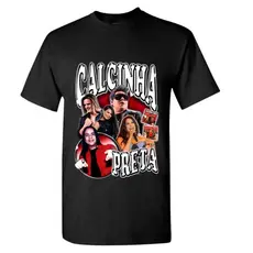 Camiseta Algodão Unissex Tshirt Banda "Calcinha Preta" com Paulinha Abelha unissex