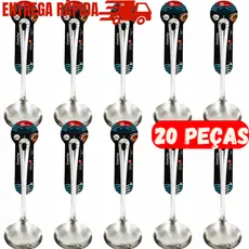 Kit 20 Concha De Feijão Sopa Caldo Molho Inox 23 Cm Utensílio De Cozinha Para Jantar Almoço Festas