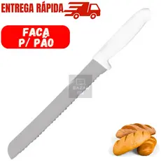 Faca Para Pão Com Serra Aço Inox Cabo de Madeira Original Resistente