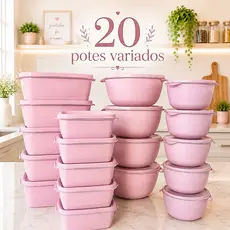 Kit 20 Potes  Variados – Organização e Praticidade