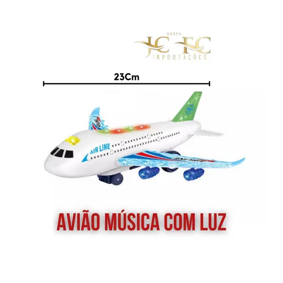Avião Bate e Volta Com Som e Luzes