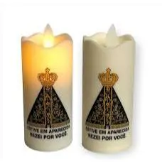Kit 2 Velas De Led Eletrônica Chama Viva Real A Pilha Combo