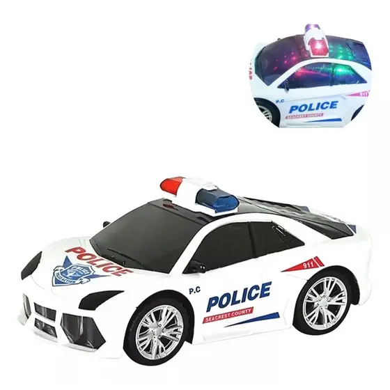 Brinquedo Carrinho Policia Musical Infantil Radical Bate e Volta Som e Luzes