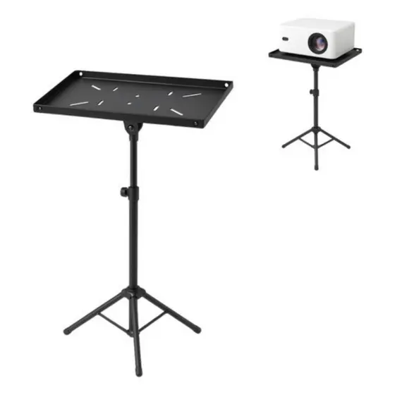 Suporte Pedestal Tripé Portátil para Projetor, Notebook e outros Equipamentos Apresentação