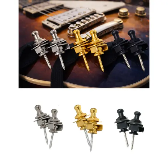 Kit 2x Strap Lock Trava Correia Guitarra Violão Contrabaixo