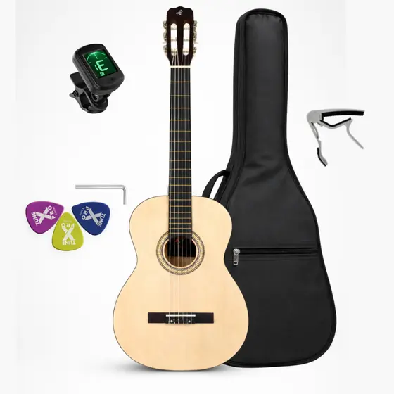 Violão Alpha classico com bag capotraste palheta e afinador digital