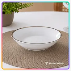 Bowl Tigela Cumbuca Tramontina Canyon 18cm 665ml Porcelana Decorada Sopa Salada Açaí Mesa Posta