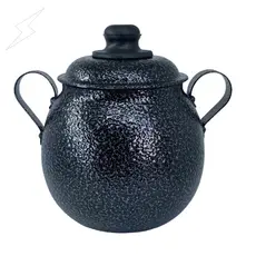 Açucareiro de mesa alumínio 700g Bojudo preto sraqueado