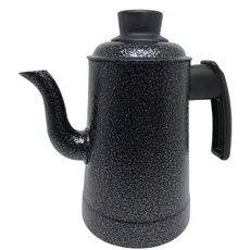 Bule de Alumínio Craqueado preto  para café chá