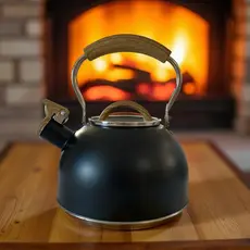 Chaleira de Inox 2 Litros Compatível com todos os fogões e com Apito Sonoro MTA