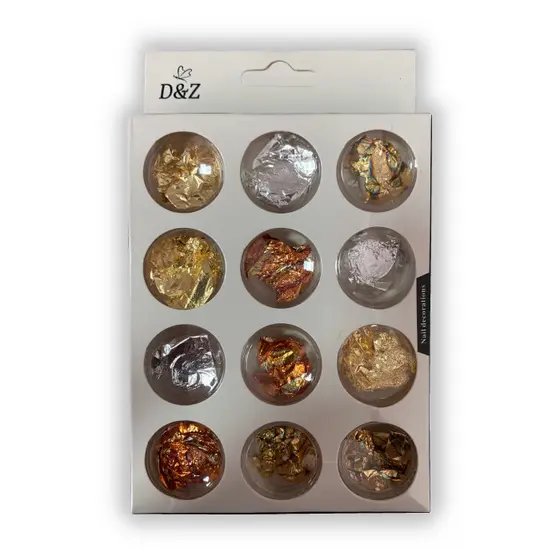 Folha de ouro para unhas encapsulada