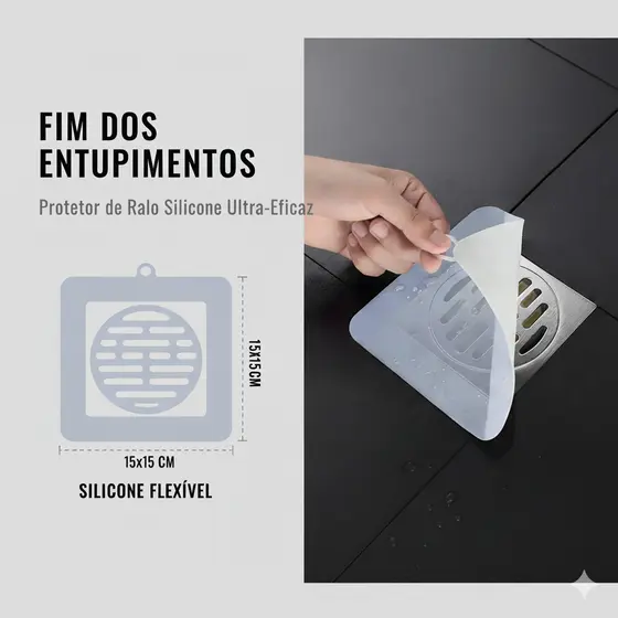 Protetor De Ralo Silicone Anti Odor E Insetos